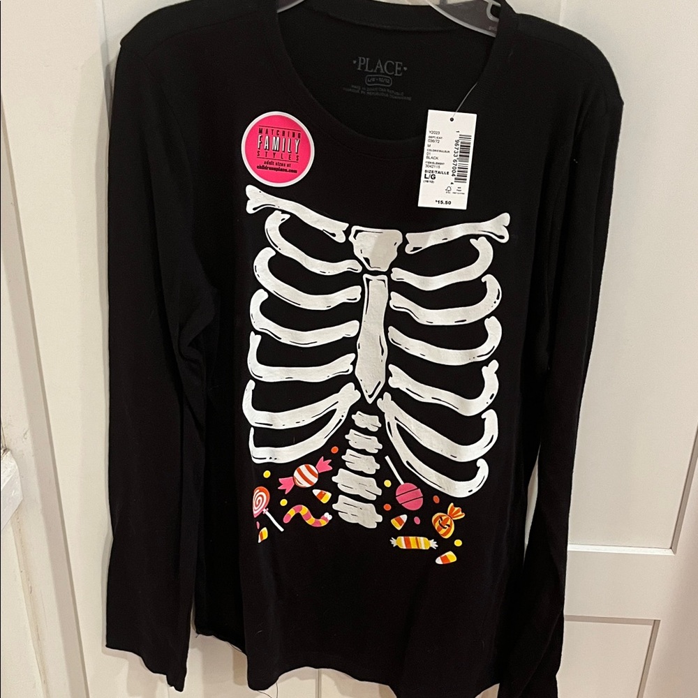 Place Black Skeleton Candy Shirt